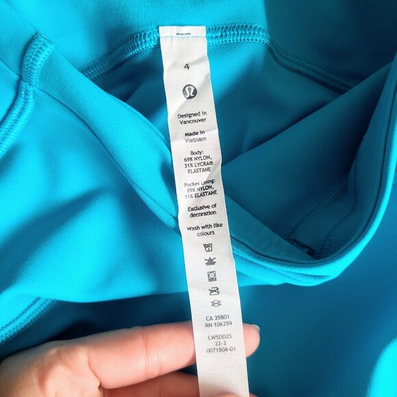 Lululemon Swift Speed High-Rise Tight 28" Leggings Turquoise Tide Blue Size 4 - Picture 12 of 14